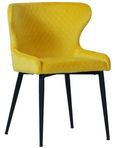 Langley Dining Chair - Set of 2 - Yellow Fabric