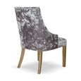 Bergen Dining Chair - Set of 2 - Silver Deep Crushed Velvet
