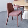 Eska Dining Chair - Set of 2 - Brown Fabric