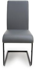 Loft Cantilever Dining Chair - Set of 2 - Grey Faux Leather