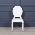 Louis Oval Back Dining Chair - Set of 2 - White