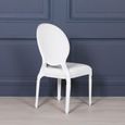 Louis Oval Back Dining Chair - Set of 2 - White