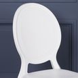 Louis Oval Back Dining Chair - Set of 2 - White