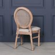 Louise Birch Wood and Rattan Oval Back Dining Chair - Set of 2
