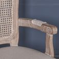 Louise Wood and Rattan Back Dining Armchair - Set of 2