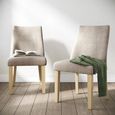Luna Dining Chair - Set of 2 - Beige Fabric
