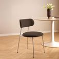 Lyric Dining Chair - Set of 2 - Brown Fabric