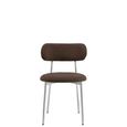 Lyric Dining Chair - Set of 2 - Brown Fabric