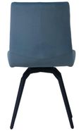 Malcom Dining Chair - Swivel - Set of 2 - Blue Fabric