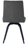 Malcom Swivel Dining Chair - Set of 2 - Dark Grey Fabric