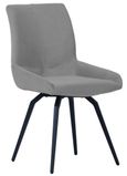 Malcom Dining Chair - Swivel - Set of 2 - Grey Fabric
