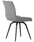 Malcom Dining Chair - Swivel - Set of 2 - Grey Fabric