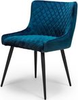 Malmo Dining Chair - Set of 2 - Blue Fabric
