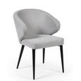 Marcus Dining Chair - Set of 2 - Light Grey Fabric