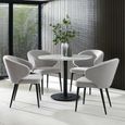 Marcus Dining Chair - Set of 2 - Light Grey Fabric