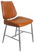 2 x Marigot Vintage Tan Leather Dining Chair