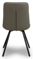 Miro Dining Chair - Set of 2 - Grey Faux Leather