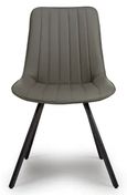 Miro Dining Chair - Set of 2 - Grey Faux Leather