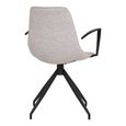 Monaco Dining Armchair - Set of 2 - Light Grey - Boucle Fabric - Swivel