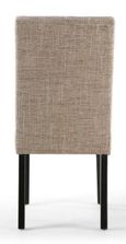 2 x Moseley Stitched Waffle Tweed Oatmeal Dining Chair in Black Legs