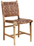 2 x Aya Brown Buffalo Leather Dining Chair