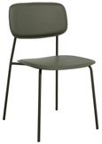 2 x Esa Green Faux Leather Dining Chair