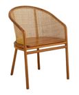2 x Mosso Brown Teak Wood and Rattan Dining Chair