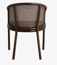 2 x Mosso Dark Brown Teak Wood and Rattan Dining Chair
