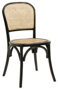2 x Wicky Black and Natural Rattan Dining Chair