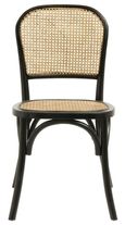 2 x Wicky Black and Natural Rattan Dining Chair