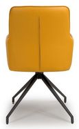 Nix Swivel Dining Chair - Set of 2 - Yellow Faux Leather
