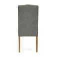 Normandy Dining Chair - Set of 2 - Grey Fabric Button Back