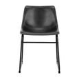Oregon Dining Chair - Set of 2 - Vintage Black Faux Leather