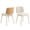 Owen Dining Chair - Set of 2 - Beige Fabric