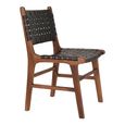 Perugia Dining Chair - Set of 2 - Black Leather