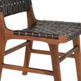 Perugia Dining Chair - Set of 2 - Black Leather
