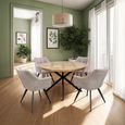 2 x Poppy Taupe Fabric Dining Armchair
