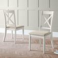 Provence Dining Chair - Set of 2 - Cross Back - Grey
