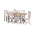 Richmond Dining Chair - Set of 2 - Slatted Back - Grey