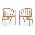 Rory Dining Chair - Set of 2 - Curved Back - Oak
