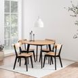 Roxby Dining Chair - Set of 2 - Oak and Black