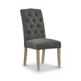 Salcombe Chelsea Dining Chair - Set of 2 - Oak & Charcoal Fabric