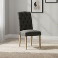 Salcombe Chelsea Dining Chair - Set of 2 - Oak & Charcoal Fabric