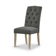 Salcombe Chelsea Dining Chair - Set of 2 - Oak & Charcoal Fabric