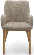 2 x Sidcup Tweed Oatmeal Dining Chair