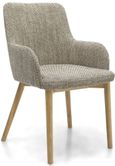 2 x Sidcup Tweed Oatmeal Dining Chair
