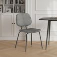 Soho Florence Dining Chair - Set of 2 - Grey Boucle Fabric