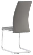 2 x Soho Grey Faux Leather Chrome Cantilever Dining Chair