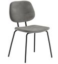 Soho Lily Dining Chair - Set of 2 - Grey Velvet Fabric