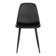 Stockholm Dining Chair - Set of 2 - Black Faux Leather